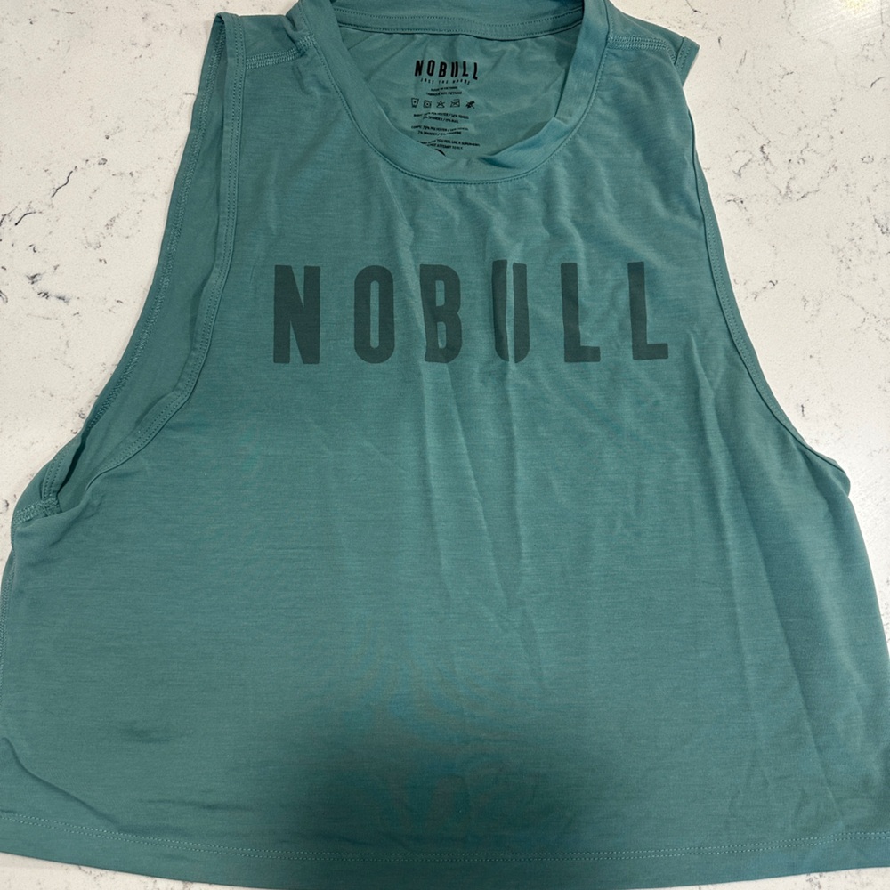 NOBULL Teal Green Muscle Tank with Logo